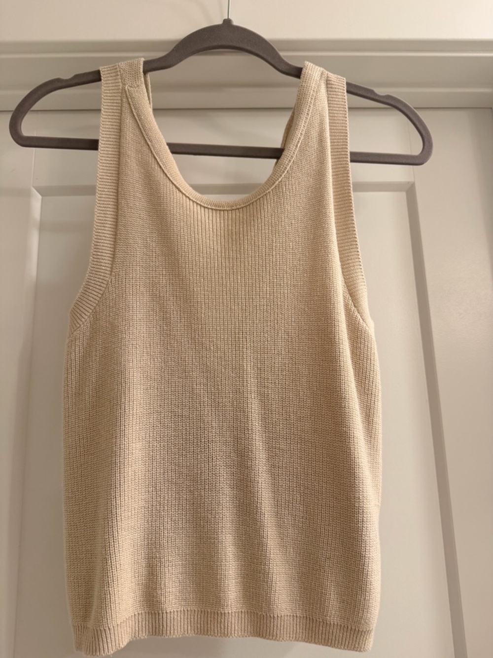 Together Cream Knit Scoop Tank